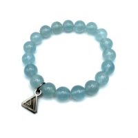 Aquamarine Bead Bracelet (10mm)