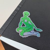 Sexy Alien Glitter Hologram Sticker