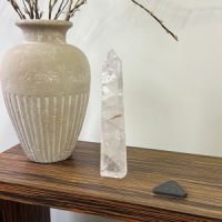 Giant Quartz Polished Obelisk 16.75