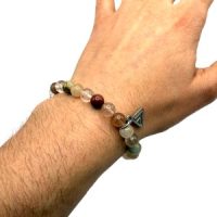 Rainbow Rutilated Quartz 8mm Bead Bracelet