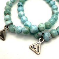 Larimar Gradient Bead Bracelet