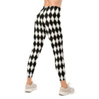 Diamond Jester Leggings, Black & White