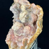 Pink Druzy Chalcedony with Sunset Amethyst