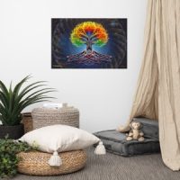 Tree of Infinite Fractal Life Poster, 24″ x 36″
