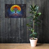 Tree of Infinite Fractal Life Poster, 24″ x 36″