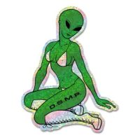 Sexy Alien Glitter Hologram Sticker