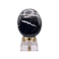 Black Sardonyx & Quartz Palmstone, India