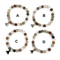 Rainbow Rutilated Quartz 8mm Bead Bracelet