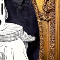 Princess & The Pug, Mixed Media, 23