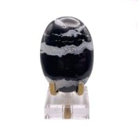 Black Sardonyx & Quartz Palmstone, India