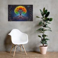 Tree of Infinite Fractal Life Poster, 24″ x 36″